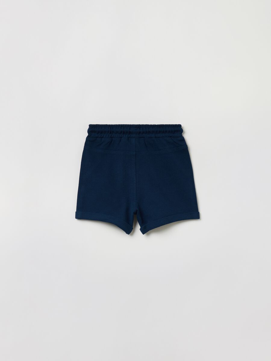Shorts in piquet con coulisse_1