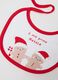 Baby Christmas bibs twin pack in multicolour pure cotton_1