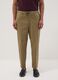 Brown stretch-cotton chino trousers_1