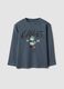 Graues Oversize-T-Shirt aus reiner Baumwolle mit Skate-Print f&uuml;r Jungen_0