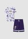 Oversized multicoloured pure cotton set for boys - Lakers_3