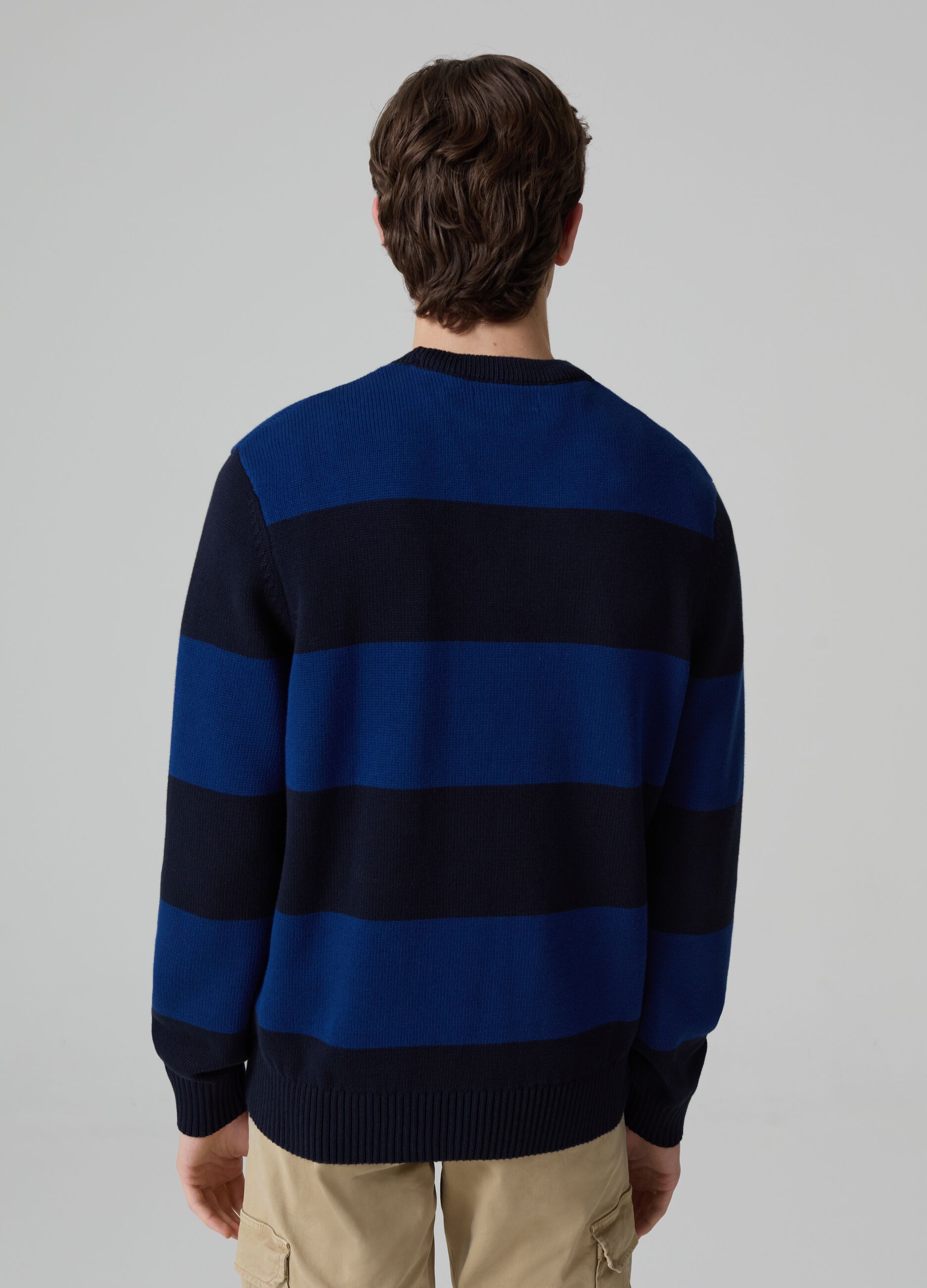 Striped cotton pullover