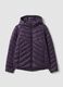 Purple Ultralight Quilted Jacket with Hood and Zip_0