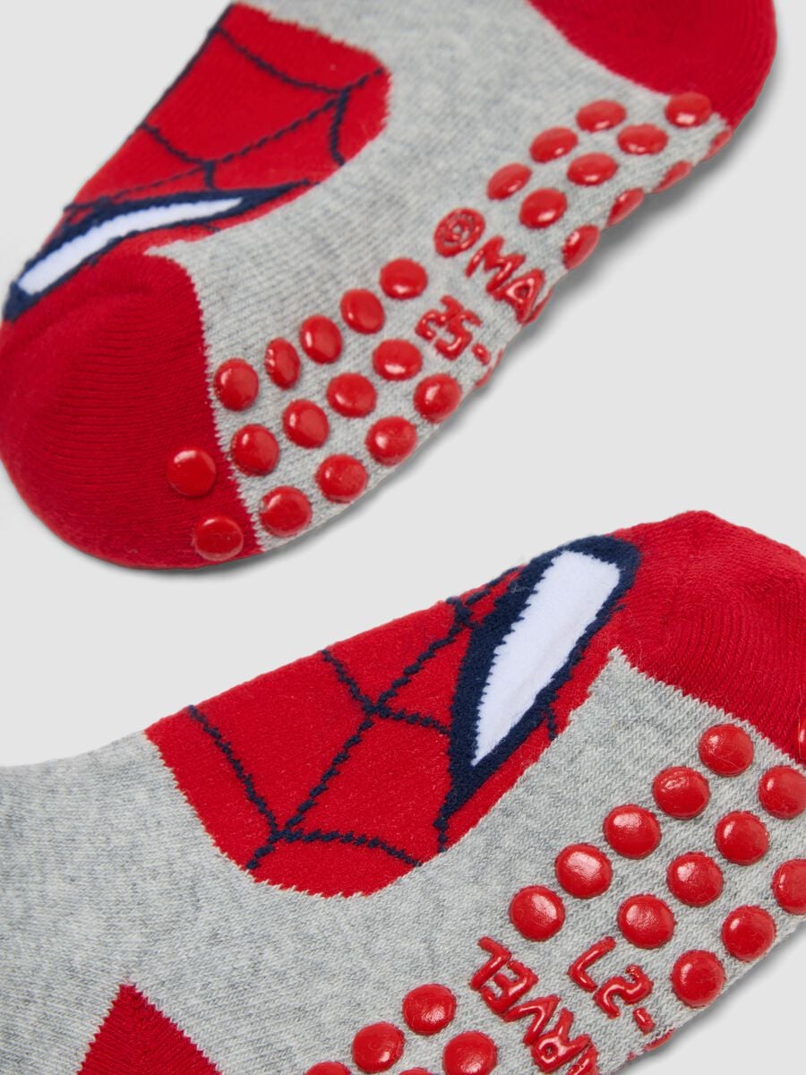 2-pack blue non-slip socks in organic stretch cotton MARVEL Spider-Man_1