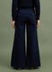 Jeans blu wide leg in cotone elasticizzato_3