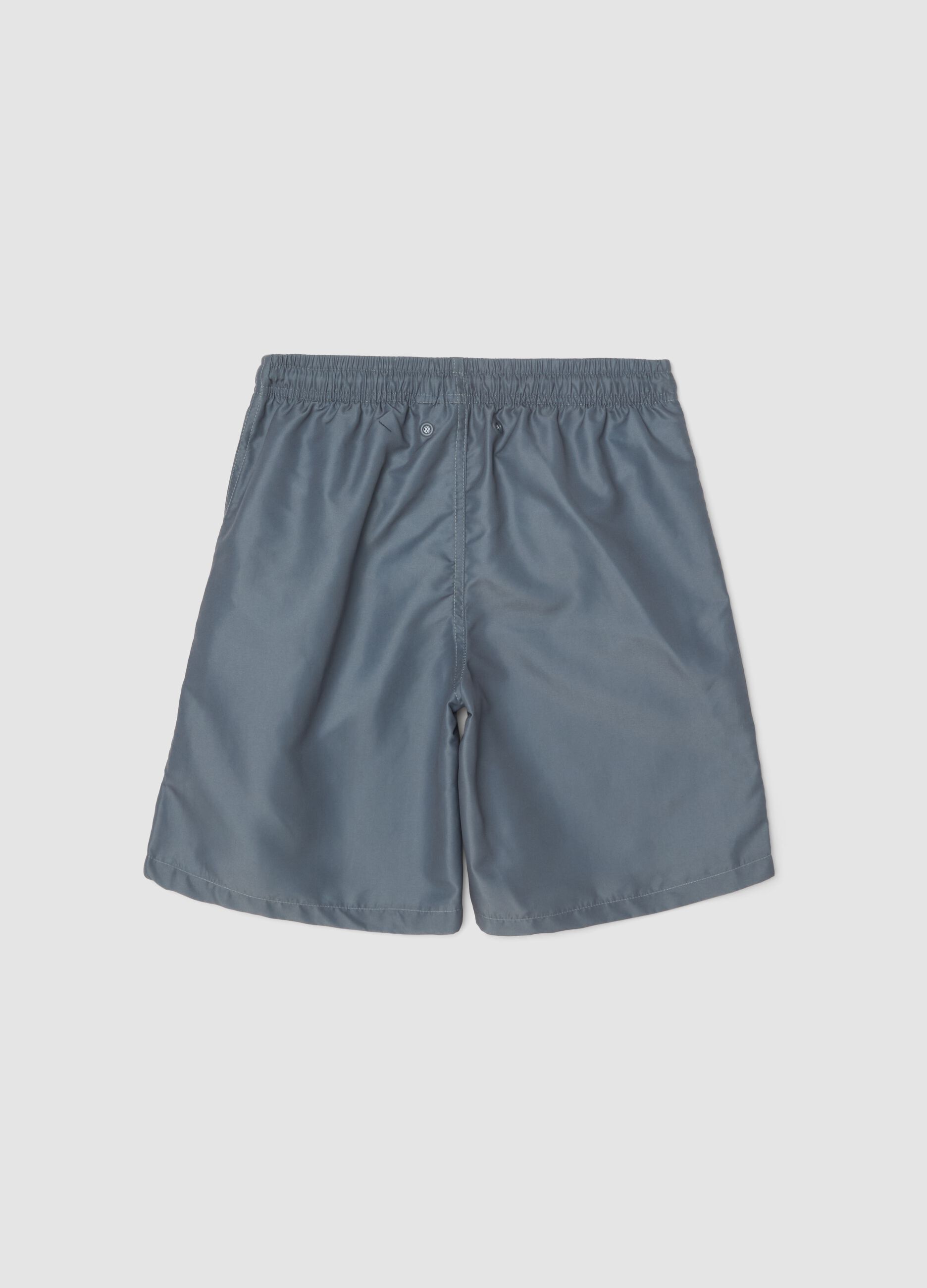 Kids' Grey Swim Shorts Regular Fit with One Piece Print