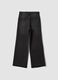 Jeans neri culotte in misto cotone, lyocell e viscosa per ragazza_5