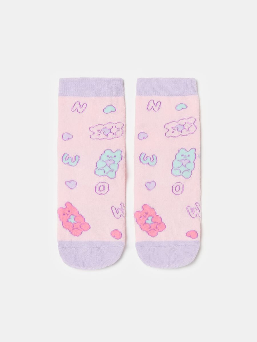 Slipper socks with teddy bears design_0