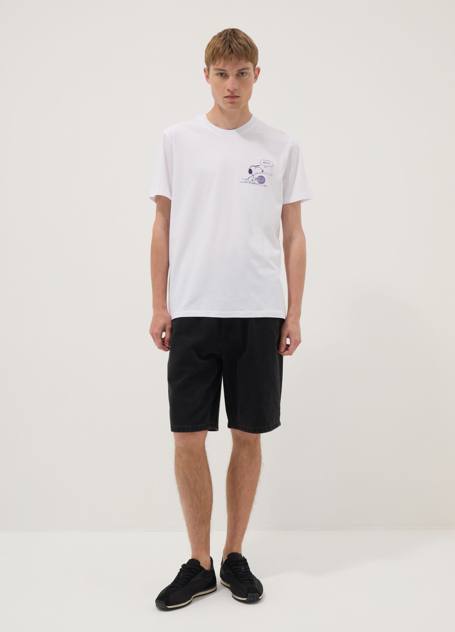 White pure cotton short-sleeve T-shirt