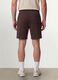 Braune Shorts aus Baumwollmix mit elastischem Bund, Regular Fit_1