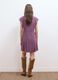Purple relaxed-fit dress with short ruffle sleeves_3