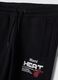 Black cotton-blend joggers with Miami Heat print, regular fit_1