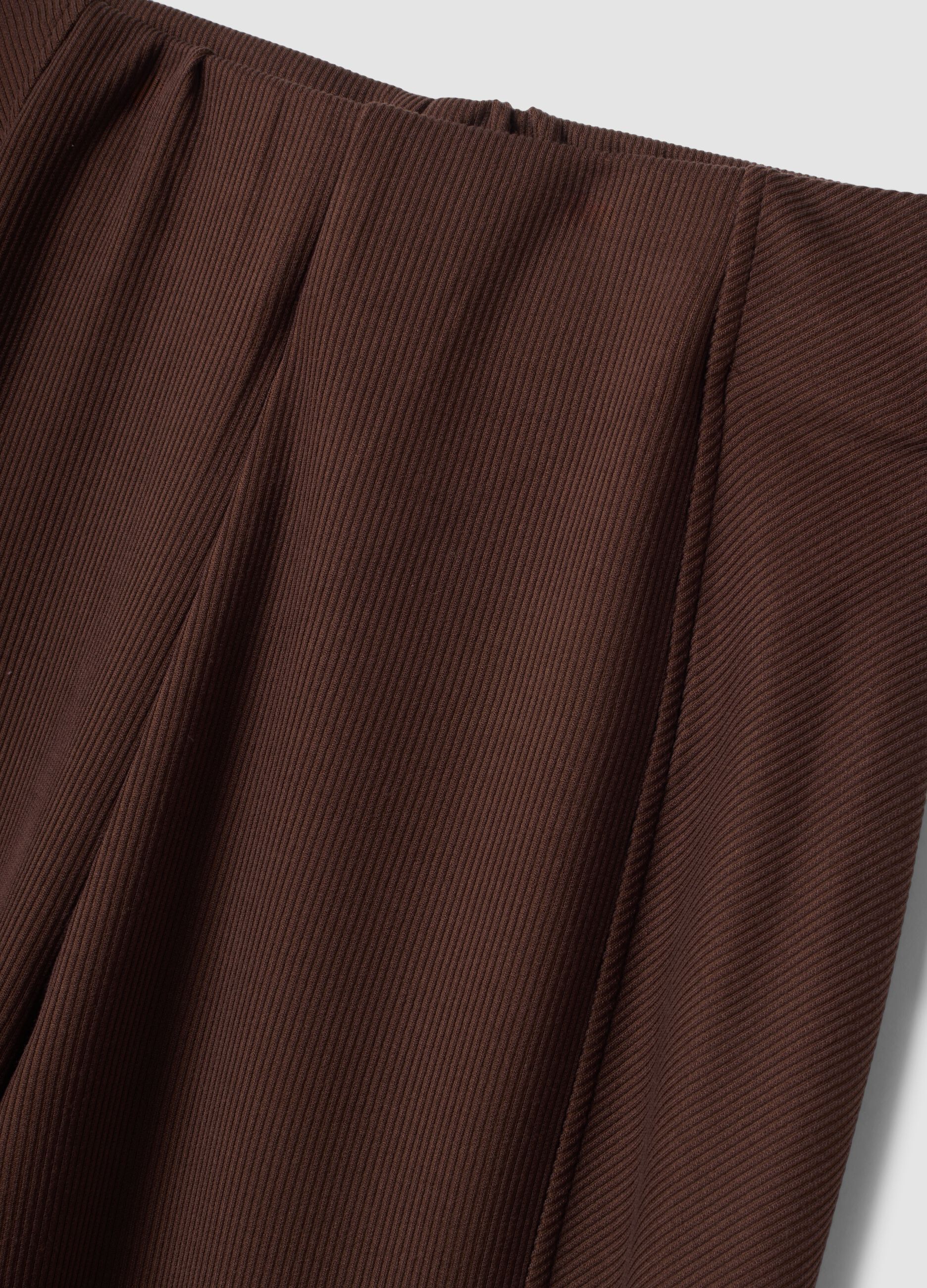 Brown stretch-modal wide-leg trousers ALTAVIA STUDIO