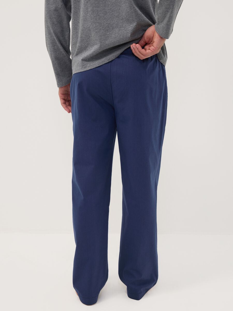 Blue organic cotton pyjama trousers_3