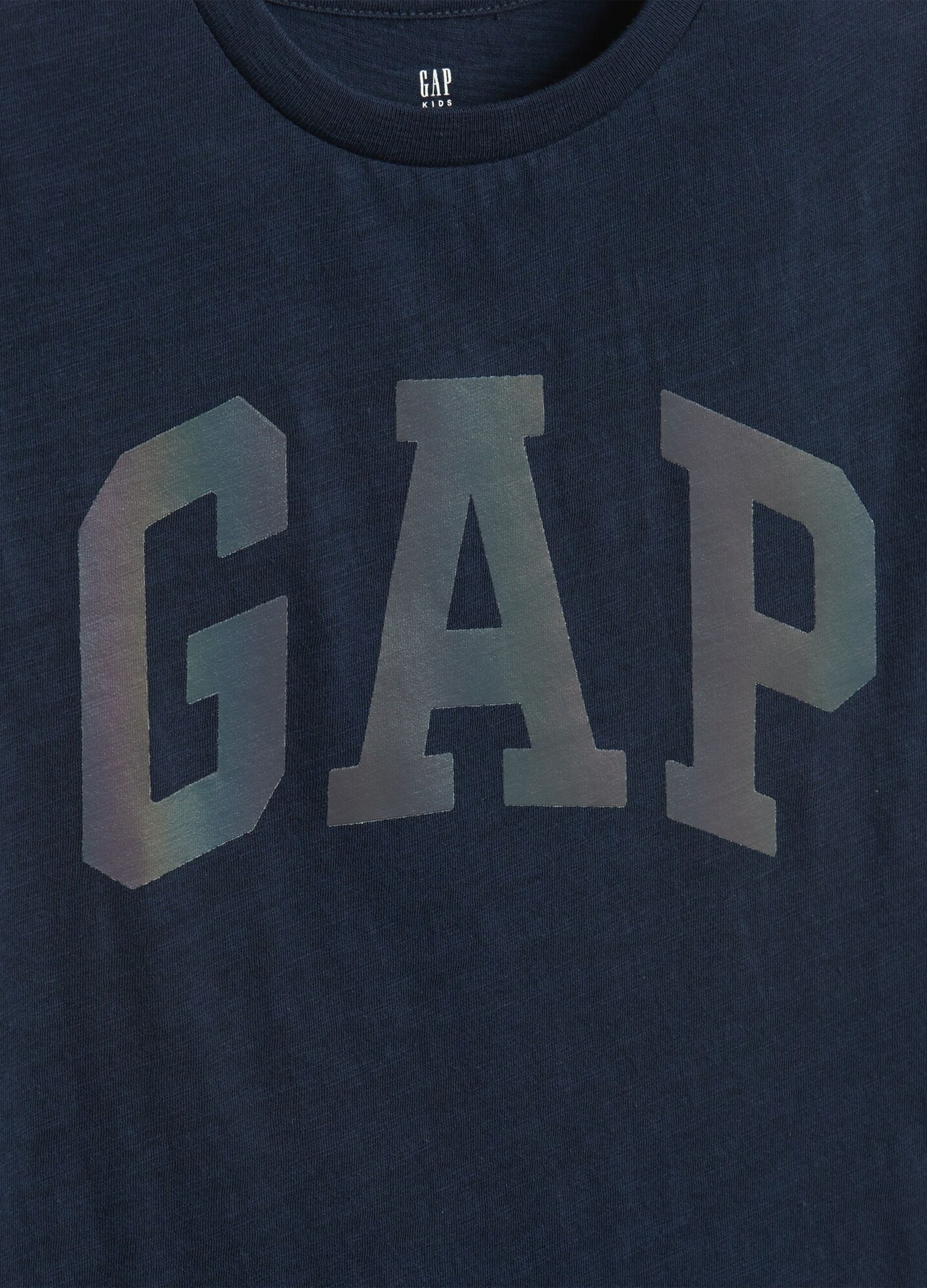 Camiseta de algodón flameado con logo