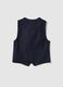 Boys' regular fit blue stretch cotton waistcoat_1