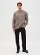 Grey-beige wool-blend regular fit jumper_0