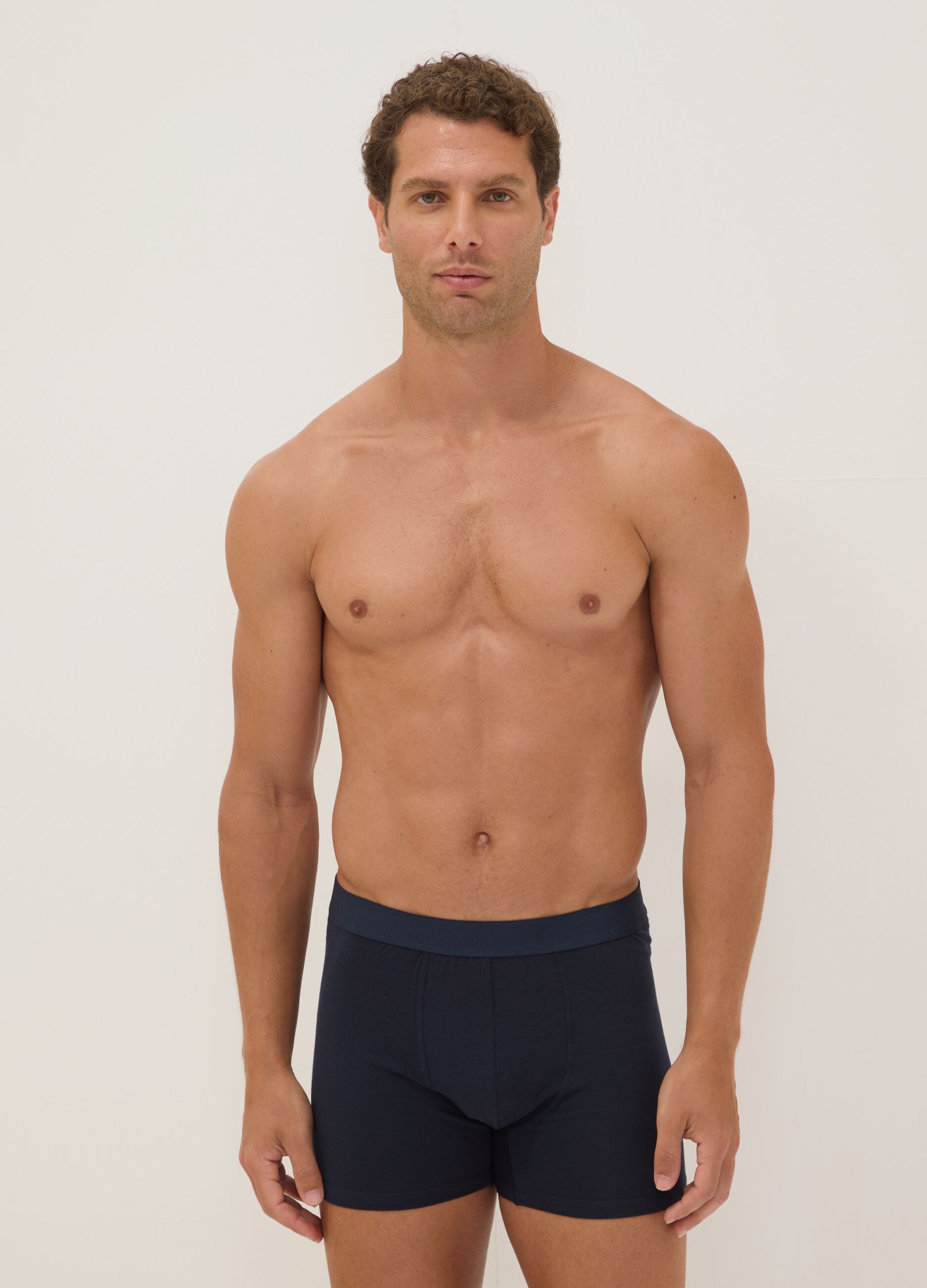Tripack di boxer blu in cotone organico