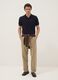 Beige pure cotton carrot-fit chino trousers_1