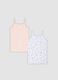 2-pack of pink and white organic cotton vests, regular fit_1
