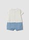 Blue and white pure cotton baby romper_1