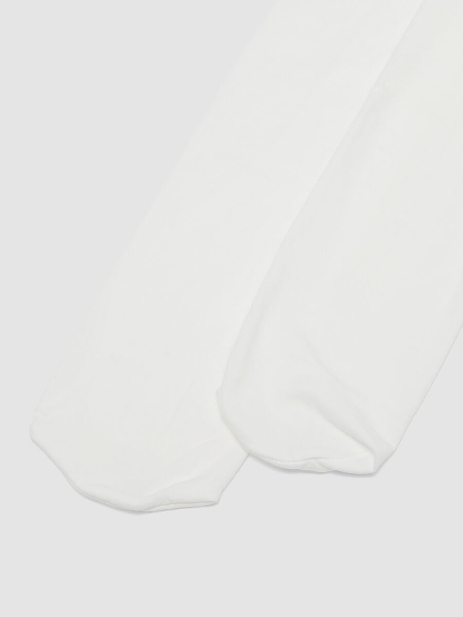 Wei&szlig;e Strumpfhose aus Stretchstoff_1