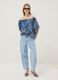 Blue pure lyocell paisley print blouse, regular fit_1