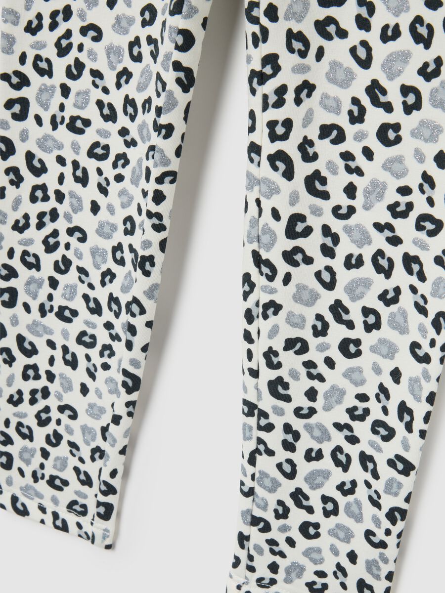 Leggings skinny de algodón multicolor para niñas_2