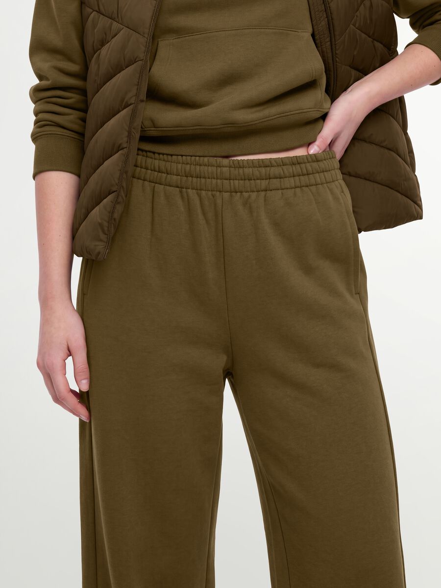 Green cotton-blend straight-fit joggers_2