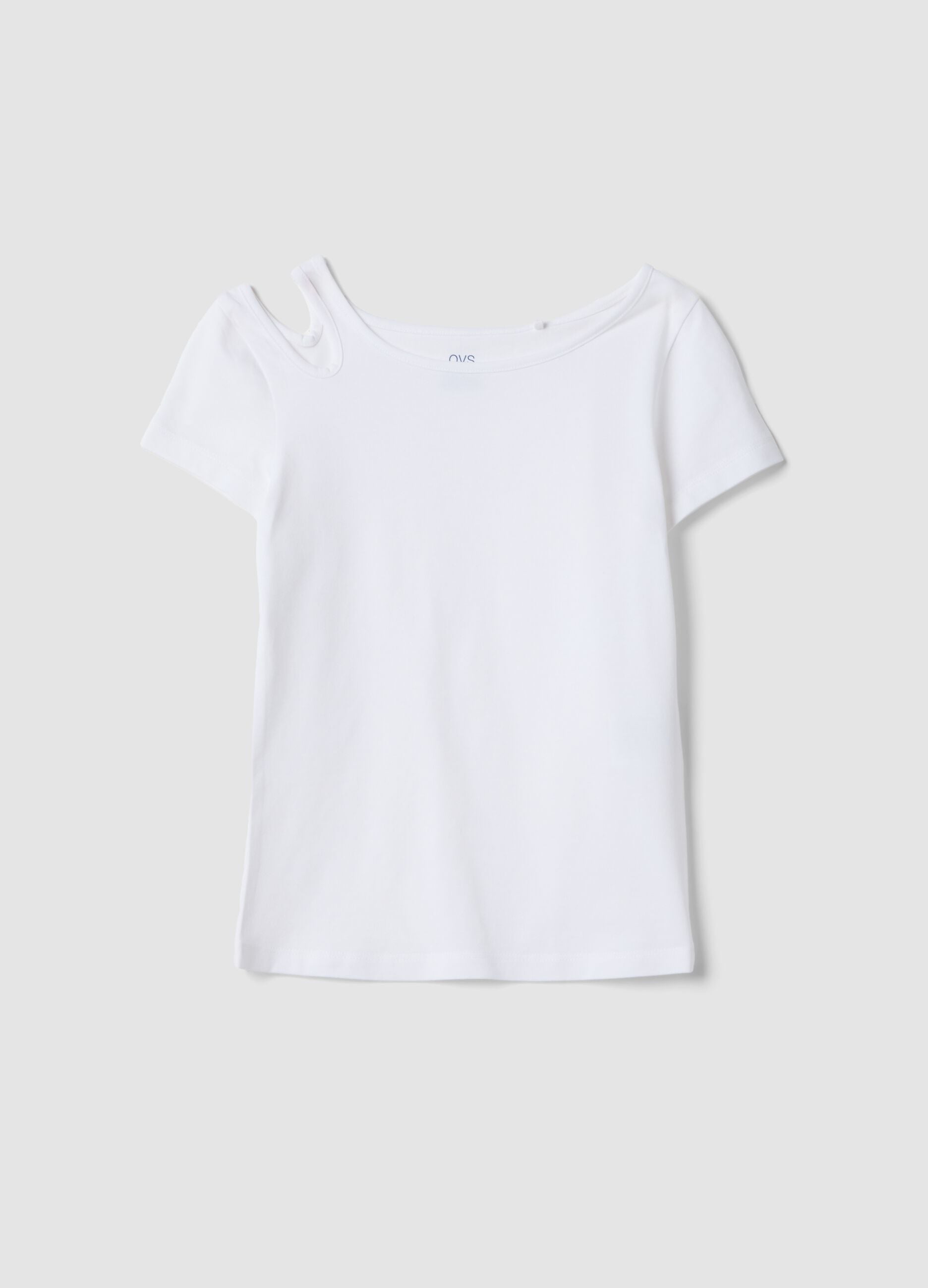 White organic cotton short-sleeve T-shirt