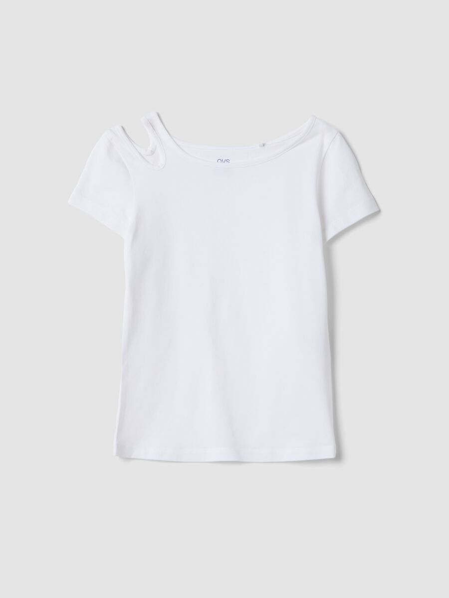 White organic cotton short-sleeve T-shirt_0
