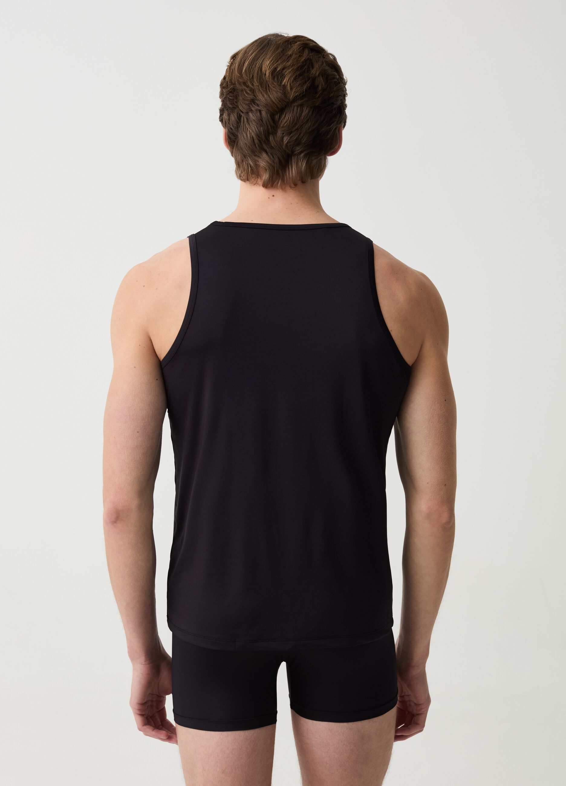 OVS Tech two-pack racerback vests in microfibre