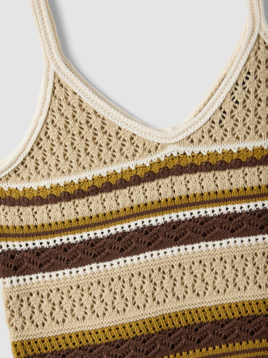 Multicolour pure cotton regular-fit knitted-texture top_6