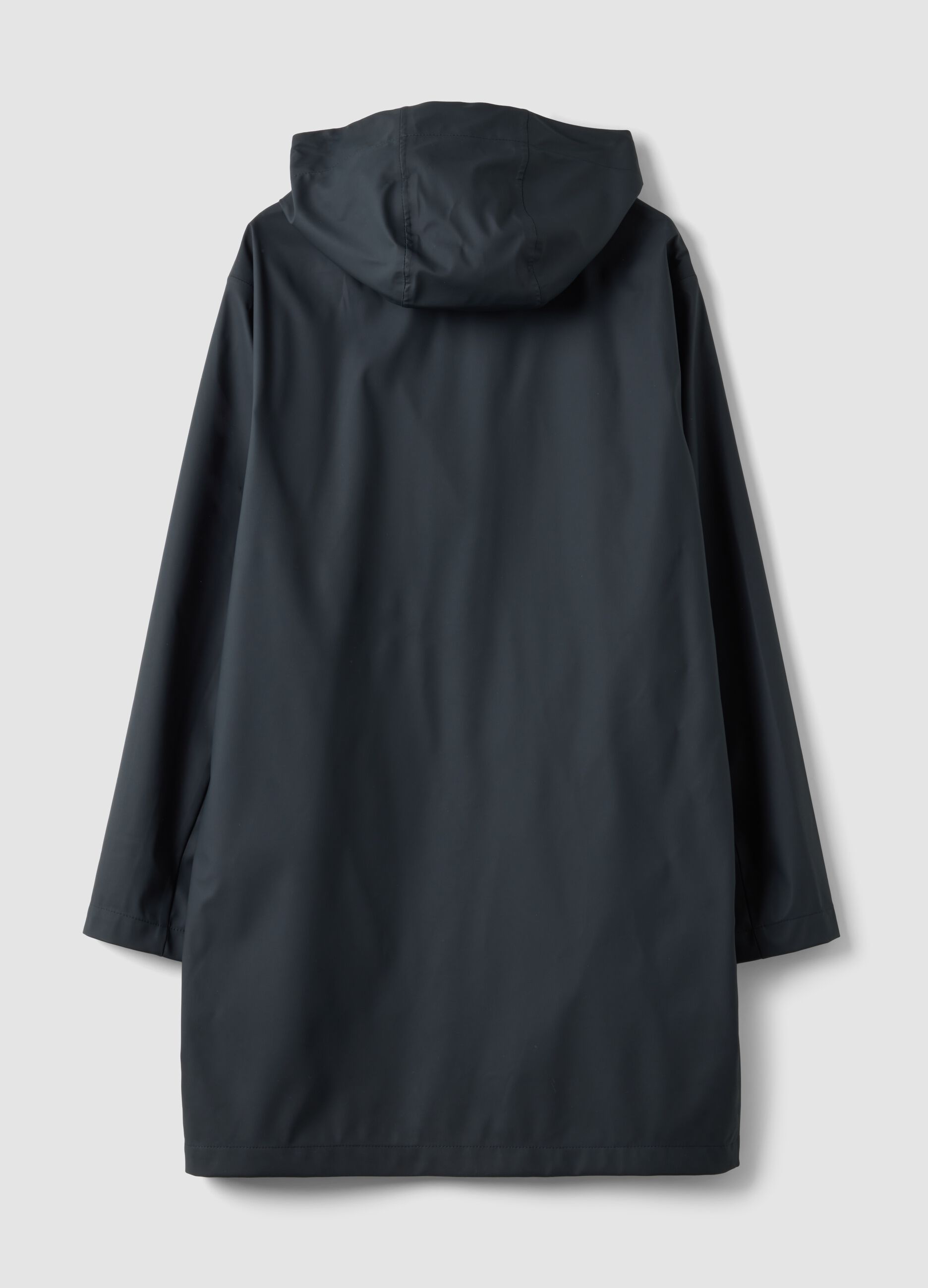 Blue regular-fit raincoat with zip