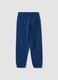 Kids' regular fit pure cotton blue jogger trousers_1
