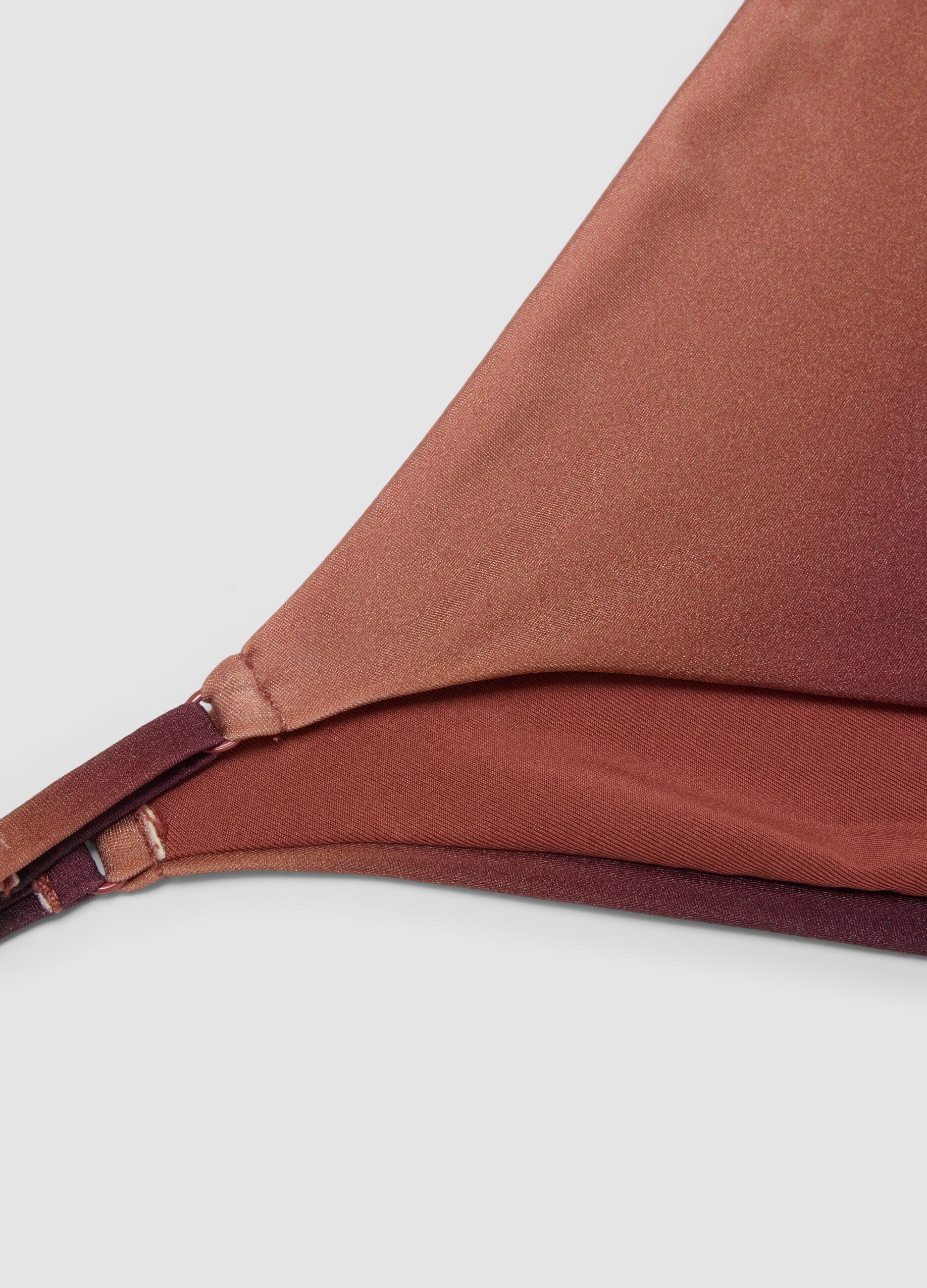 Brown stretch bikini bottoms with ombr&eacute; effect