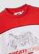 Completo rosso in cotone elasticizzato con t-shirt e shorts per bambino regular fit_2