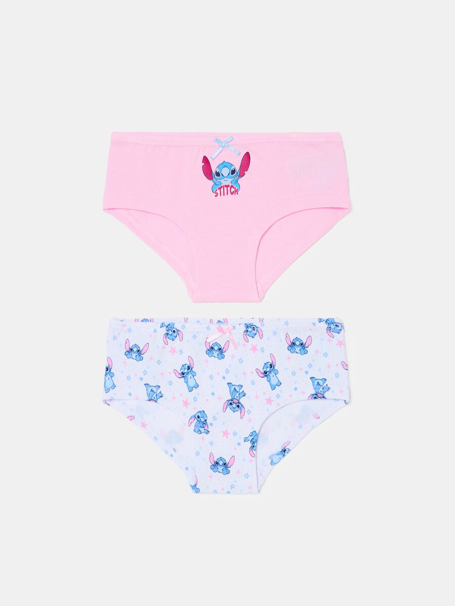 Two-pack organic cotton French knickers with Stitch print_0