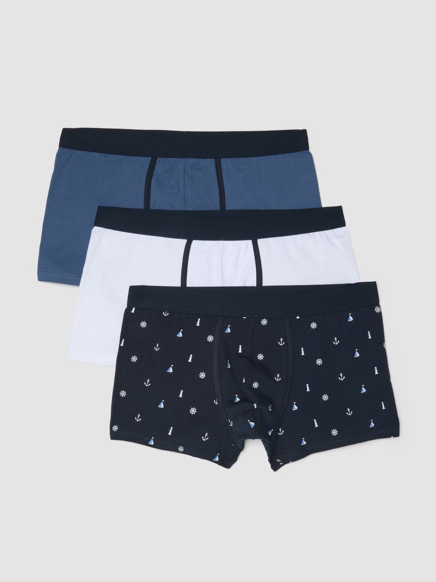 3er-Pack Boxershorts aus Stretch-Baumwolle, mehrfarbig, Regular Fit_0
