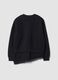 Black cotton-blend crew-neck sweatshirt with lace detail_2