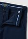 Pantalones chino de algod&oacute;n el&aacute;stico azul para ni&ntilde;os, ajuste regular_3