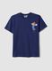 Blue short-sleeve pure cotton regular-fit T-shirt_4