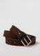 Brown genuine leather belt with metal buckle_2