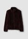 Sweatshirt roxa ameixa com gola redonda e fecho de correr, corte regular_0