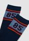 2er-Pack lange blaue Socken aus elastischer Bio-Baumwolle mit Muster_2