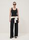 Black stretch tank top with crinkled texture_1