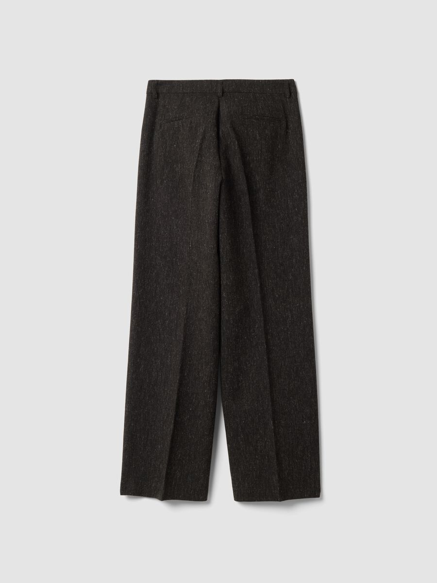 Brown wool and viscose-blend straight-leg trousers_2