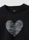 Girls&rsquo; black organic cotton T-shirt with heart print_3