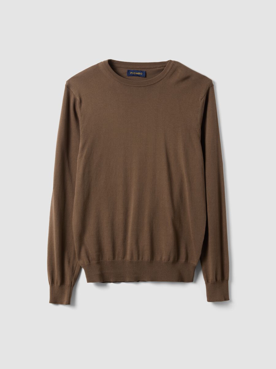 Brown Sweater in Pure Cotton_5