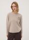Sand viscose-blend top with appliqu&eacute; flower, regular fit_2
